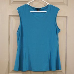 Roz & Ali Sleeveless Top Size L Teal
